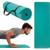 imageGaiam Essentials Thick Yoga Mat Fitness ampamp Exercise Mat with EasyCinch Yoga Mat Carrier Strap 72quotL x 24quotW x 25 Inch ThickTeal
