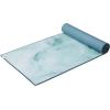 imageGaiam Yoga Mat  Hot Yoga Towel Mat MositureWicking Microfiber Topcoat ampamp Yoga Mat Backing Seafoam 68quot L x 26quot W x 5mm Thick