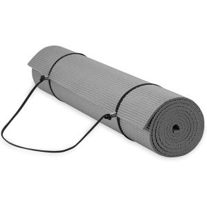 imageGaiam Essentials Premium Yoga Mat with Yoga Mat Carrier Sling 72quotL x 24quotW x 14 Inch ThickGrey