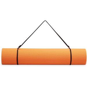 imageGaiam Essentials Premium Yoga Mat with Yoga Mat Carrier Sling 72quotL x 24quotW x 14 Inch ThickOrange