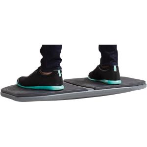 imageGaiam Evolve Balance Board Standing Desk Anti Fatigue Wobble Board for Home Office Physical Therapy Exercise Equipment Stability Rocker for Constant Movement Increase Focus Floor Mat AlternativeGreyBlack