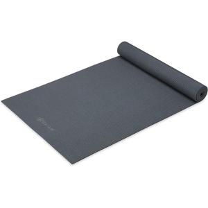 imageGaiam Yoga Mat  Premium 5mm Solid Thick Non Slip Exercise ampamp Fitness Mat for All Types of Yoga Pilates ampamp Floor Workouts 68quot x 24quot x 5mmFolkstone Grey