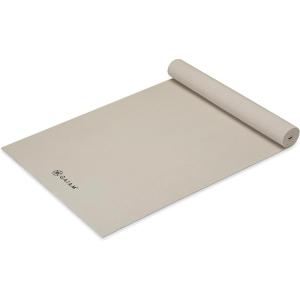imageGaiam Yoga Mat  Premium 5mm Solid Thick Non Slip Exercise ampamp Fitness Mat for All Types of Yoga Pilates ampamp Floor Workouts 68quot x 24quot x 5mmSandstone