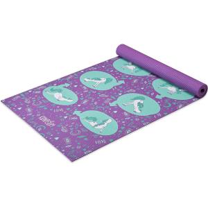 imageKids Yoga Mat  60 x 24 3mm Thick Exercise Mat Fun Prints Ideal for Babies to Children  Non Toxic Latex SensitiveUnicorn Poses