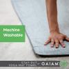 imageGaiam Stay Put Yoga Towel Mat Fits Over Standard  Size  68quotL x 24quotW LakeGrey