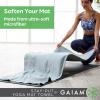 imageGaiam Stay Put Yoga Towel Mat Fits Over Standard  Size  68quotL x 24quotW LakeGrey