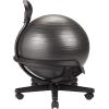 imageGaiam Ultimate Balance Ball Chair Standard or Swivel Base Option  Premium Exercise Stability Yoga Ball Ergonomic Chair for Home and Office Desk  52cm AntiBurst Ball Air Pump Exercise GuideSwivel Base Black