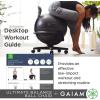 imageGaiam Ultimate Balance Ball Chair Standard or Swivel Base Option  Premium Exercise Stability Yoga Ball Ergonomic Chair for Home and Office Desk  52cm AntiBurst Ball Air Pump Exercise GuideStandard Base Black