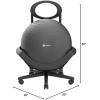 imageGaiam Ultimate Balance Ball Chair Standard or Swivel Base Option  Premium Exercise Stability Yoga Ball Ergonomic Chair for Home and Office Desk  52cm AntiBurst Ball Air Pump Exercise GuideStandard Base Black