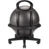 imageGaiam Ultimate Balance Ball Chair Standard or Swivel Base Option  Premium Exercise Stability Yoga Ball Ergonomic Chair for Home and Office Desk  52cm AntiBurst Ball Air Pump Exercise GuideSwivel Base Black