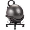 imageGaiam Ultimate Balance Ball Chair Standard or Swivel Base Option  Premium Exercise Stability Yoga Ball Ergonomic Chair for Home and Office Desk  52cm AntiBurst Ball Air Pump Exercise GuideSwivel Base Black