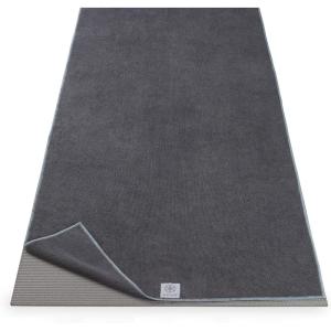 imageGaiam Yoga Mat Towel Microfiber MatSized Yoga Towel for Hot YogaFolkstone Grey