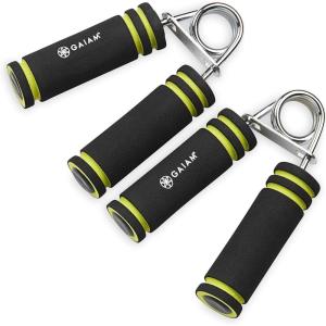imageGaiam Essentials Hand Grip 2Pack  Hand Strengthener Grips Foam Handle Medium Resistance for Physical Therapy Arthritis Carpel Tunnel Finger Forearm ampamp Hand Pain Relief
