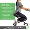 imageGaiam Ergonomic Kneeling Chair  Adjustable Office Chair with Padded Cushions  Home Office Chair for Improving Posture and Core Alignment  Includes EasyGlide Lockable Caster Wheels