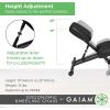 imageGaiam Ergonomic Kneeling Chair  Adjustable Office Chair with Padded Cushions  Home Office Chair for Improving Posture and Core Alignment  Includes EasyGlide Lockable Caster Wheels