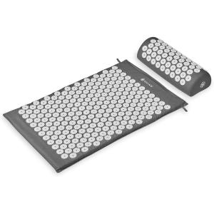 imageGaiam Acupressure Mat and Pillow Set Acupuncture Style Massage Mat ampamp Pillow Relief for Sciatic Nerve Muscle Tension Fibromyalgia Neck Shoulder ampamp Back Pain Migraine ampamp Headaches and Insomnia Grey
