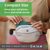 imageGaiam Go for It Waist Pack Adjustable Fanny Pack Crossbody Bags for Women ampamp Men  Waterproof Cross Body Bag with Zippered Pockets Running Belt Bag Ideal for Vacation ampamp TravelHigh Tide