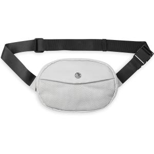 imageGaiam Go for It Waist Pack Adjustable Fanny Pack Crossbody Bags for Women ampamp Men  Waterproof Cross Body Bag with Zippered Pockets Running Belt Bag Ideal for Vacation ampamp TravelSandstone