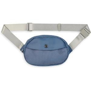 imageGaiam Go for It Waist Pack Adjustable Fanny Pack Crossbody Bags for Women ampamp Men  Waterproof Cross Body Bag with Zippered Pockets Running Belt Bag Ideal for Vacation ampamp TravelHigh Tide