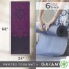 imageGaiam Yoga Mat  Premium 6mm Print Extra Thick Non Slip Exercise ampamp Fitness Mat for All Types of Yoga Pilates ampamp Floor Workouts 68quotL x 24quotW x 6mm ThickPlum Sundial Layers