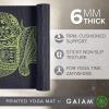 imageGaiam Yoga Mat  Premium 6mm Print Extra Thick Non Slip Exercise ampamp Fitness Mat for All Types of Yoga Pilates ampamp Floor Workouts 68quotL x 24quotW x 6mm ThickTribal Wisdom Elephant
