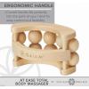 imageGaiam Relax Massage Ball Roller  Handheld Wooden Total Body Massager for Back Neck Foot Calf Leg Arm  Deep Tissue Massager Relief for Sore Muscles