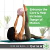 imageGaiam Mini Ab Ball 8 Inch Inflatable AntiBurst Exercise Ball for Core Strength Pilates Yoga and Physical Therapy Includes Inflation Straw Plug ampamp Downloadable Exercise GuideRomance Rose
