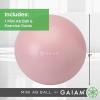 imageGaiam Mini Ab Ball 8 Inch Inflatable AntiBurst Exercise Ball for Core Strength Pilates Yoga and Physical Therapy Includes Inflation Straw Plug ampamp Downloadable Exercise GuideRomance Rose