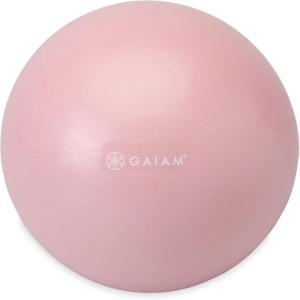 imageGaiam Mini Ab Ball 8 Inch Inflatable AntiBurst Exercise Ball for Core Strength Pilates Yoga and Physical Therapy Includes Inflation Straw Plug ampamp Downloadable Exercise GuideRomance Rose