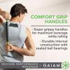 imageGaiam Restore Massage Stick Roller  Dimensions 19quotL Foam Cushioned Performance Hand Held Muscle Massager  Comfort Grip Handles  Solid Steel Construction