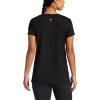 imageGaiam Womens Restore Rib Mix TShirt Relaxed Fit Lightweight Heathered Material HighLow HemBlack Tap Shoe