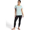 imageGaiam Womens Restore Rib Mix TShirt Relaxed Fit Lightweight Heathered Material HighLow HemBlue Haze