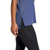 imageGaiam Womens Restore Rib Mix TShirt Relaxed Fit Lightweight Heathered Material HighLow HemBlue Indigo