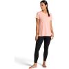 imageGaiam Womens Restore Rib Mix TShirt Relaxed Fit Lightweight Heathered Material HighLow HemCandlelight Peach
