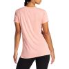 imageGaiam Womens Restore Rib Mix TShirt Relaxed Fit Lightweight Heathered Material HighLow HemCandlelight Peach