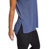 imageGaiam Womens Restore Rib Mix TShirt Relaxed Fit Lightweight Heathered Material HighLow HemShadow