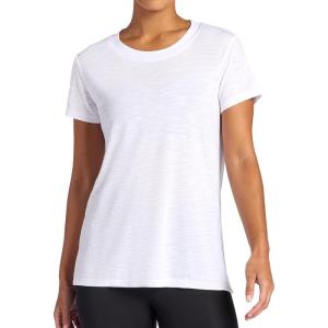 imageGaiam Womens Restore Rib Mix TShirt Relaxed Fit Lightweight Heathered Material HighLow HemBright White