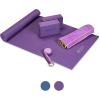imageGaiam Essentials Yoga Mat Set for Beginners  Kit Includes Premium Yoga Mat 72Long x 24W x 6mm Thick with Yoga Mat Carrier Sling Yoga Block 2 Pack 6ft Yoga Strap Hot Yoga Towel