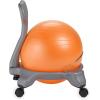 imageGaiam Kids Balance Ball Chair  Classic Childrens Stability Ball Chair Alternative School Classroom Flexible Desk Seating for Active Students with Satisfaction Guarantee GreyOrange  35cm
