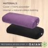 imageGaiam Round Yoga Bolster Pillow Soft Meditation Cushion for Yoga Massage and Back Support Breathable Cotton Fill Zippered Microfiber Cover EasyCarry Handle Machine WashableBlack