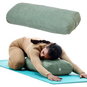 imageGaiam Round Yoga Bolster Pillow Soft Meditation Cushion for Yoga Massage and Back Support Breathable Cotton Fill Zippered Microfiber Cover EasyCarry Handle Machine WashableSage
