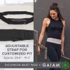 imageGaiam Fanny Pack Running Belt Bag  Excursion Waist Pack Slimfit Adjustable Exercise Gym Workout Pouch Jogging Bag Multi Pocket Walking Runner Accessories Women MenBlack