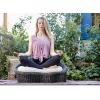 imageGaiam Rattan Meditation Chair with Thick Natural Cotton Meditation Cushion Pillow Sustainable Kapok Filling