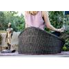 imageGaiam Rattan Meditation Chair with Thick Natural Cotton Meditation Cushion Pillow Sustainable Kapok Filling