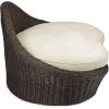 imageGaiam Rattan Meditation Chair with Thick Natural Cotton Meditation Cushion Pillow Sustainable Kapok Filling