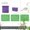 imageGaiam Beginners Yoga Starter Kit Yoga Mat Yoga Block Yoga StrapPurple