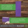 imageGaiam Beginners Yoga Starter Kit Yoga Mat Yoga Block Yoga StrapPurple
