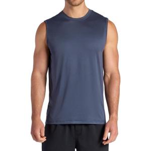 imageGaiam Mens Everyday Basic Muscle Tank Top Standard Fit Stretch Midweight MaterialCool Grey
