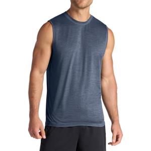 imageGaiam Mens Everyday Basic Muscle Tank Top Standard Fit Stretch Midweight MaterialCool Grey Heather