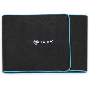 imageGaiam Waist Trainer for Women and Men  Adjustable Slimmer Belt and Sweat Band for LowerBack Support and Activated Core10inch Blue